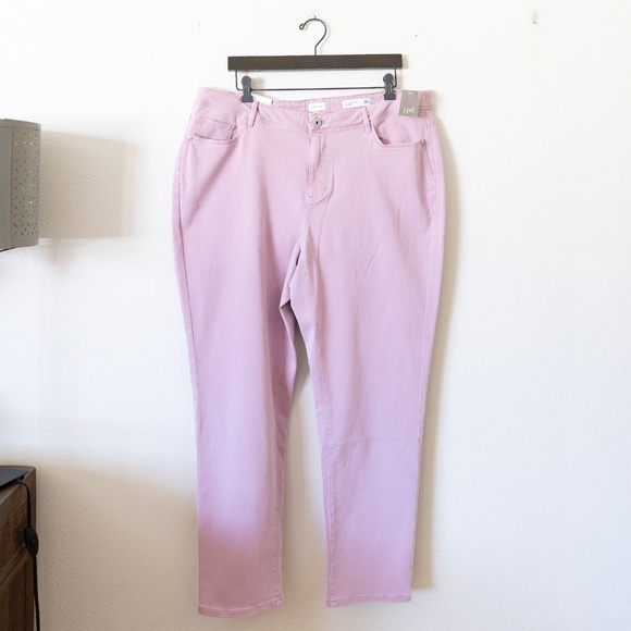 J Jill Slim Ankle Light Iced Mauve Pant - Picture 2 of 6